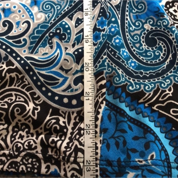 Paisley Elastic Light Polyester Skirt Size 14 - Picture 5 of 5